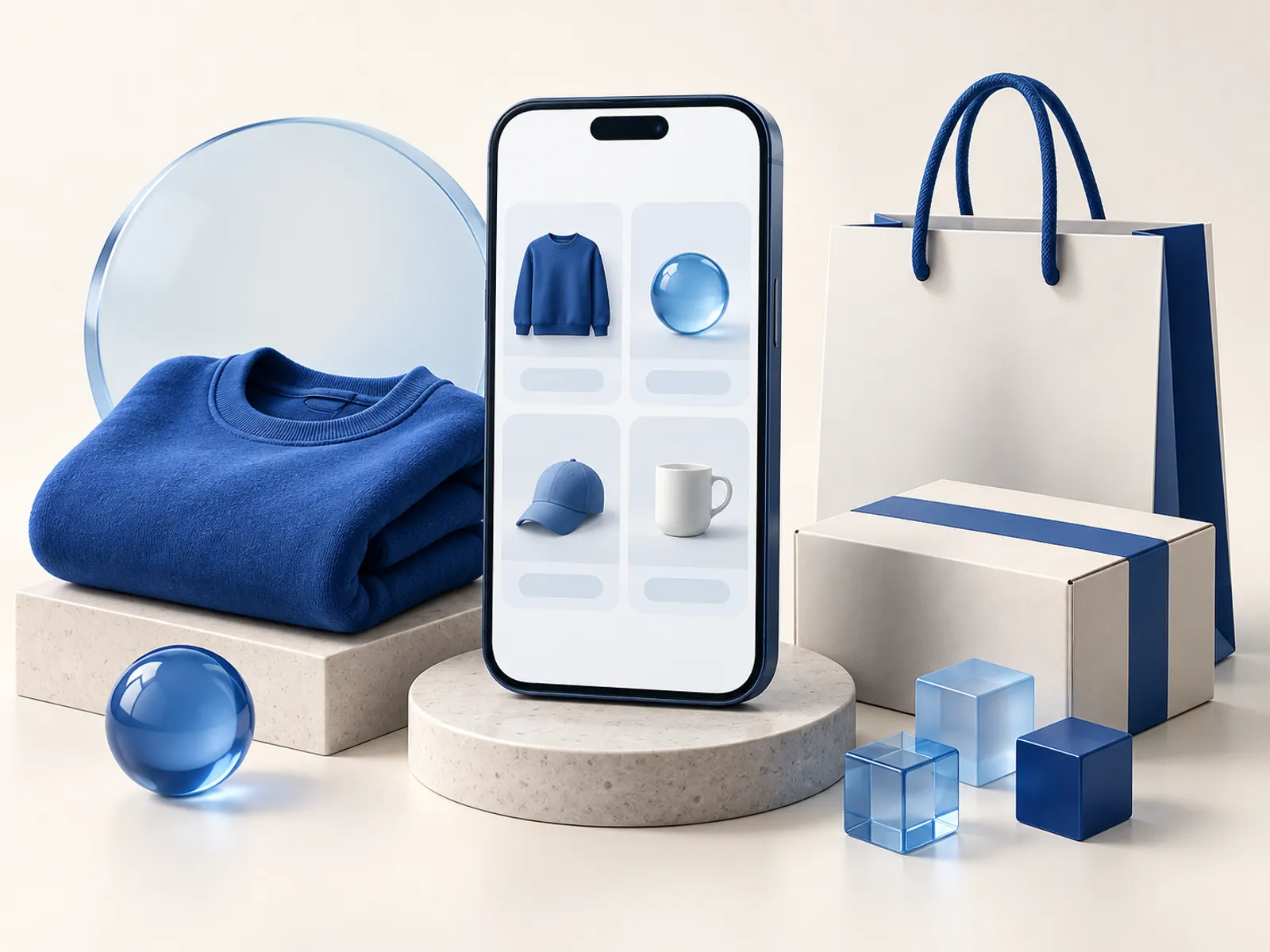 Ecommerce app concept illustration