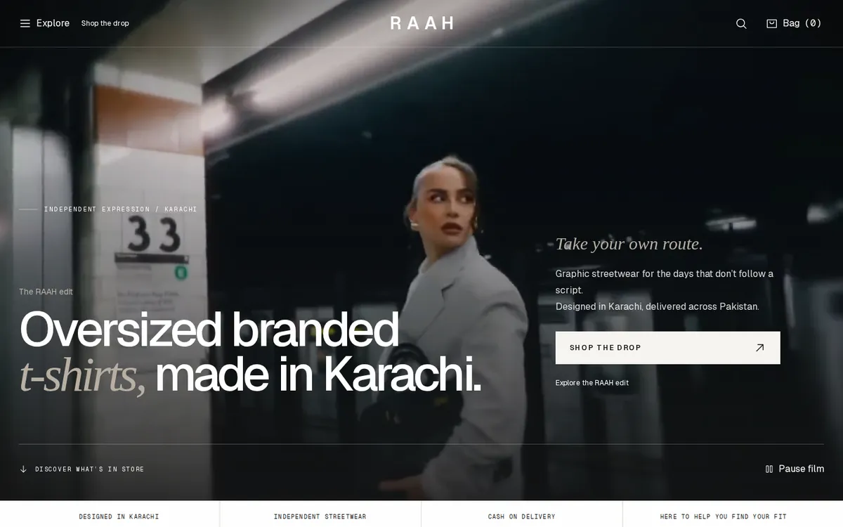 RAAH Fits website home page