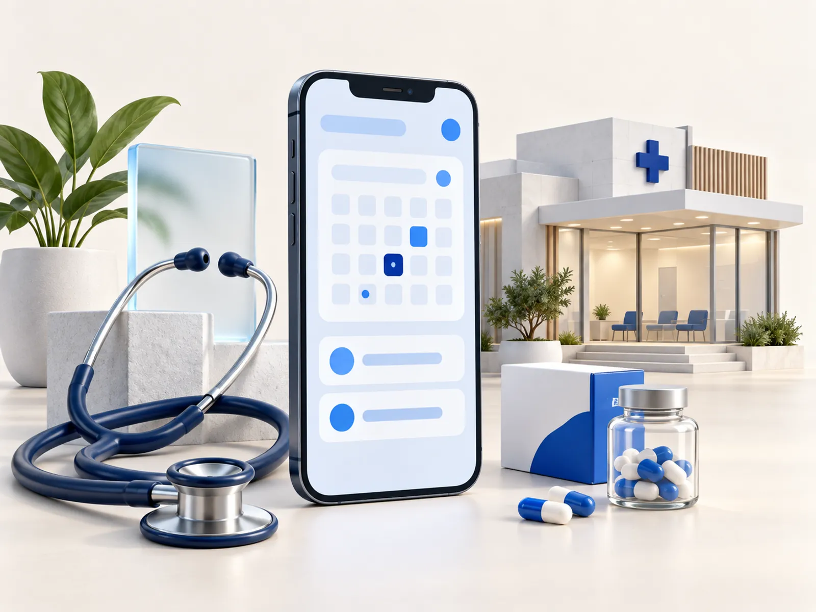 Healthcare app concept illustration