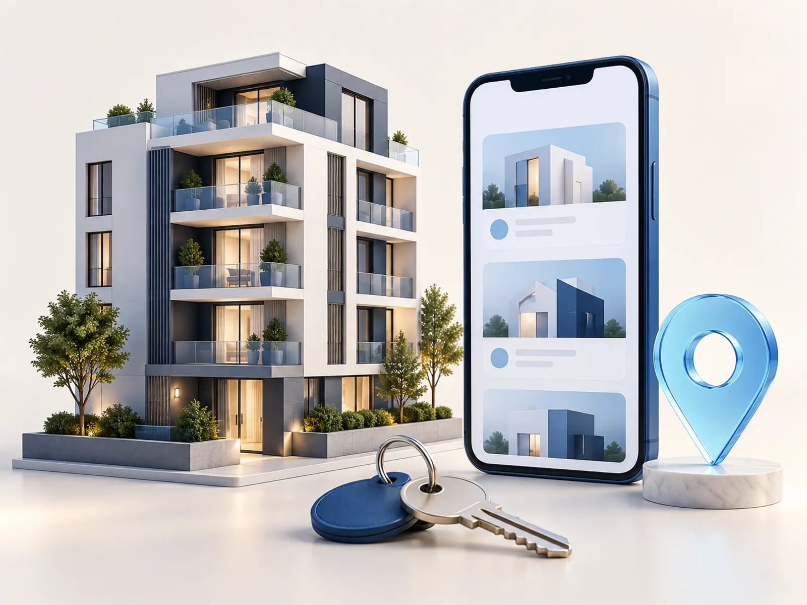 Real estate app concept illustration