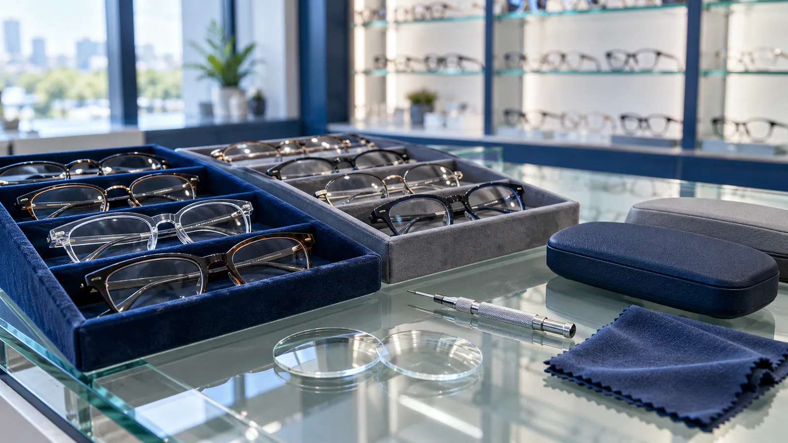 Optical shop software for prescriptions, lens orders and frames