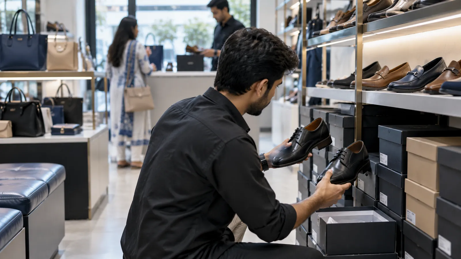Shoe and bag store software: size runs, styles and stock